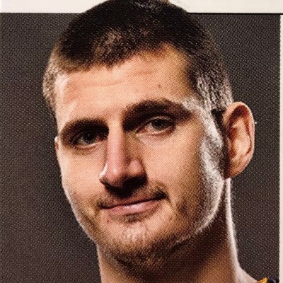 Nikola Jokic looking at the camera
