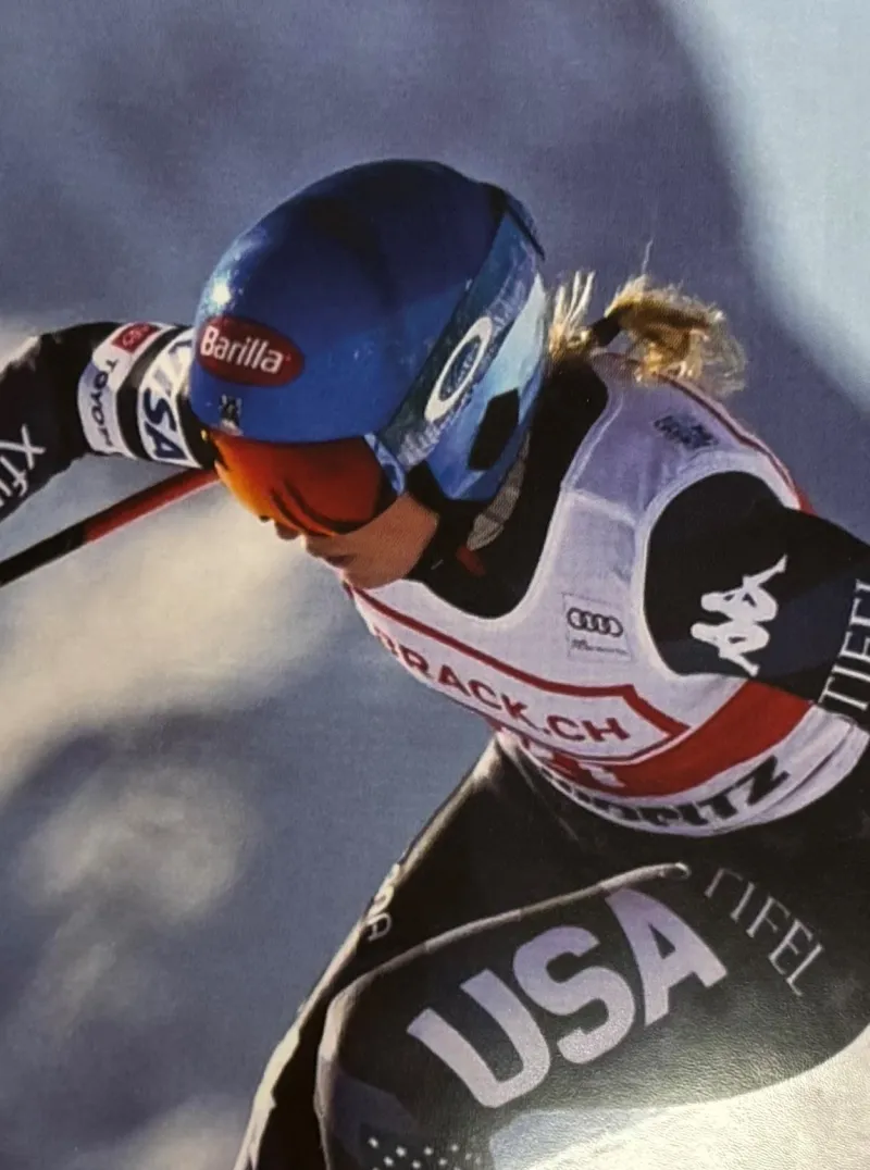 Mikaela Shiffrin a person wearing a helmet